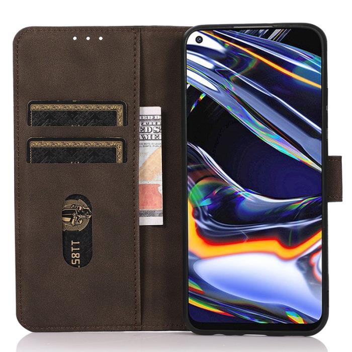 KHAZNEH - KHAZNEH för Samsung Galaxy S25/S24 Plånboksfodral Anti-Scratch Konstläder - Brun