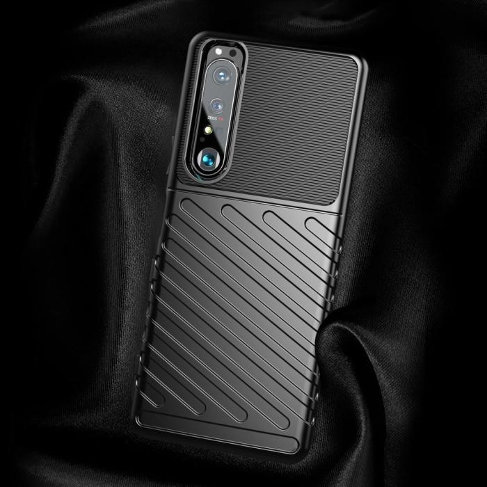 UTGATT1 - Tough Rugged TPU Skal till Sony Xperia 1 III - Svart