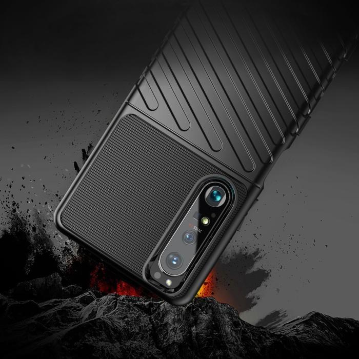 UTGATT1 - Tough Rugged TPU Skal till Sony Xperia 1 III - Svart