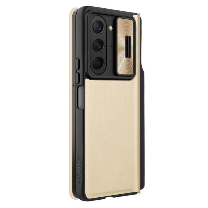 Nillkin - NILLKIN Qin Pro Series Samsung Galaxy Z Fold5 Fodral Guld