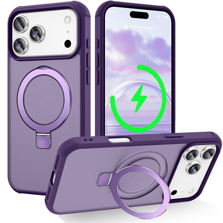 iPhone 17 Pro Mobilskal MagSafe TPU+PC Kickstand - Lila | 2353 | AlltMobil