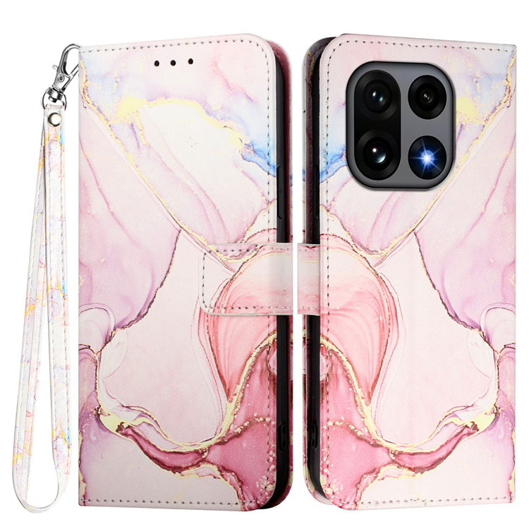 OnePlus 15 Plånboksfodral Marble Pattern Konstläder (Roséguld) | 2353 | AlltMobil