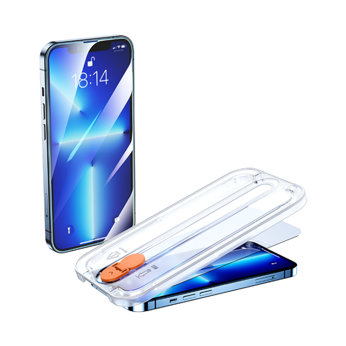 UTGATT1 - Joyroom iPhone 13 Pro Max Härdat glas med Monteringssats - Transparent