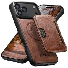 SUTENI - SUTENI iPhone 17 Pro Mobilskal MagSafe Cowhide M3 - Brun