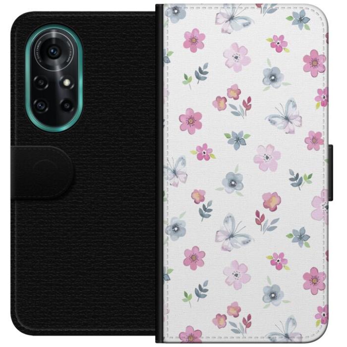 iSecrets - Plånboksfodral till Huawei nova 8 Pro med Blommor och fjärillar