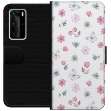 iSecrets - Plånboksfodral till Huawei P40 Pro med Blommor och fjärillar