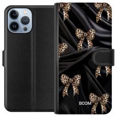 iSecrets - Pl&aring;nboksfodral till Apple iPhone 13 Pro Max med Leopard Bow