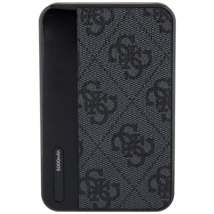 Guess - Guess Powerbank 5000mAh 15W Läder Metal Logo - Svart