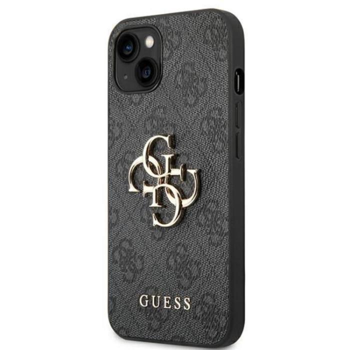 Guess - GUESS iPhone 14 Skal 4G Big Metal Logo - Grå