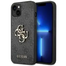 Guess - GUESS iPhone 14 Skal 4G Big Metal Logo - Gr&aring;