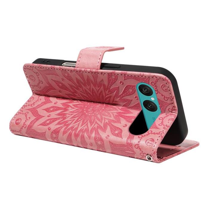 A-One Brand - Sony Xperia 10 VII Plånboksfodral Sunflower Imprinted - Rosa