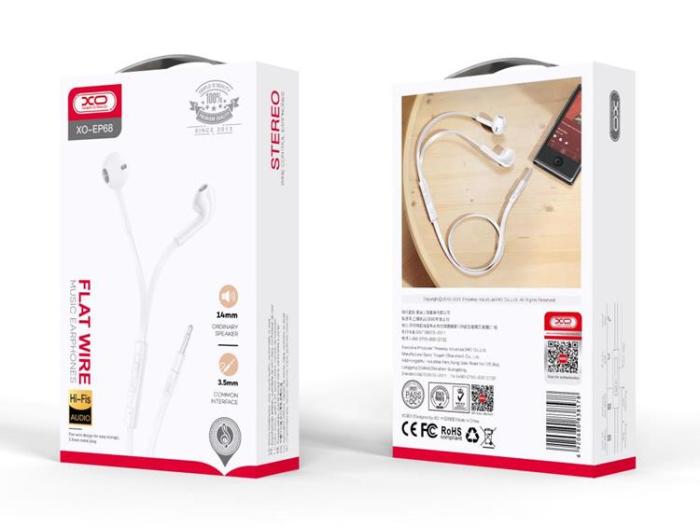 XO - XO In-Ear Trådbundna Hörlurar Jack 3.5mm EP68 - Vit