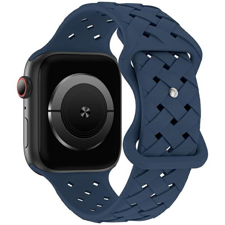Beline Apple Watch (42/44/45/49mm) Armband Silikon Woven - Blå | 5123 | AlltMobil