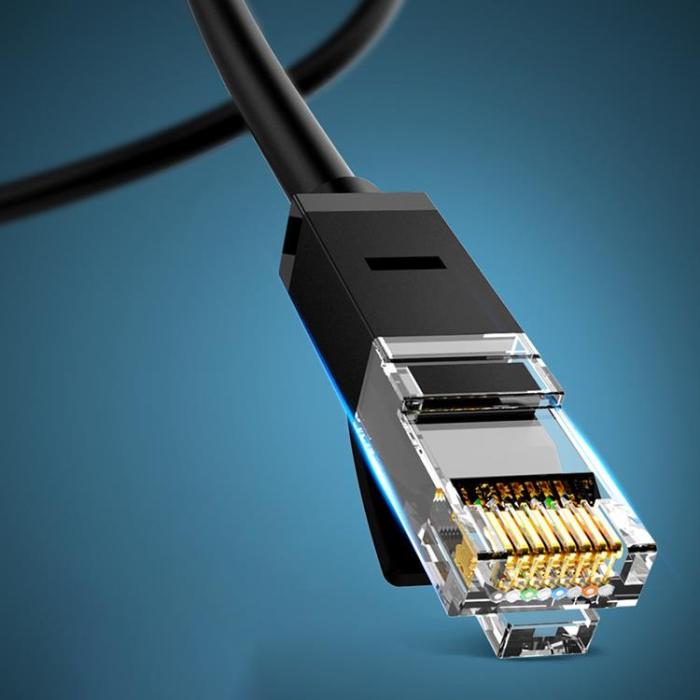Ugreen - Ugreen Flat LAN Ethernet Cat 6 0.5m - Svart