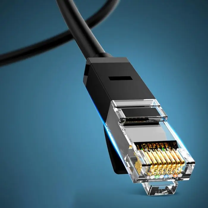 Ugreen - Ugreen Flat LAN Ethernet Cat 6 0.5m - Svart