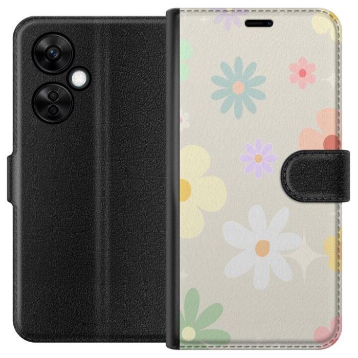 iSecrets - Plånboksfodral till OnePlus Nord CE 3 Lite med fejdande blommor