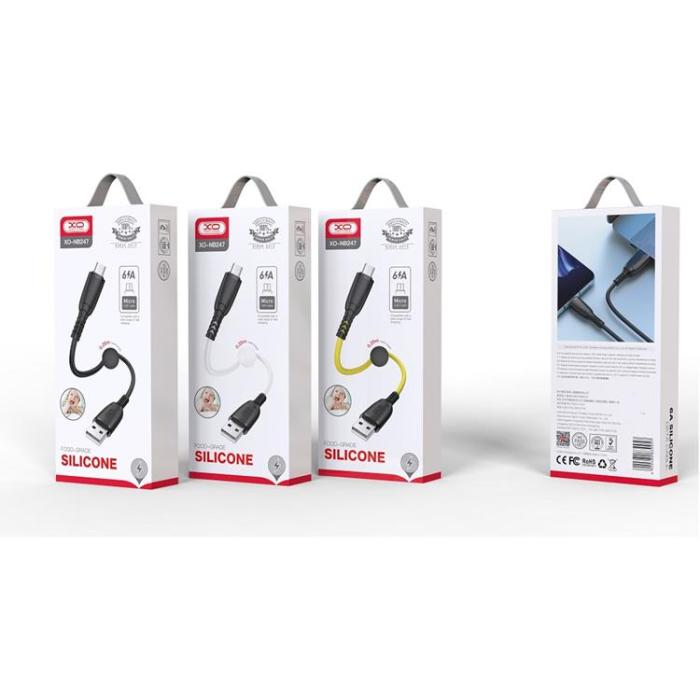 XO - XO USB Till MicroUSB 0.25m Kabel 6A NB247 - Svart