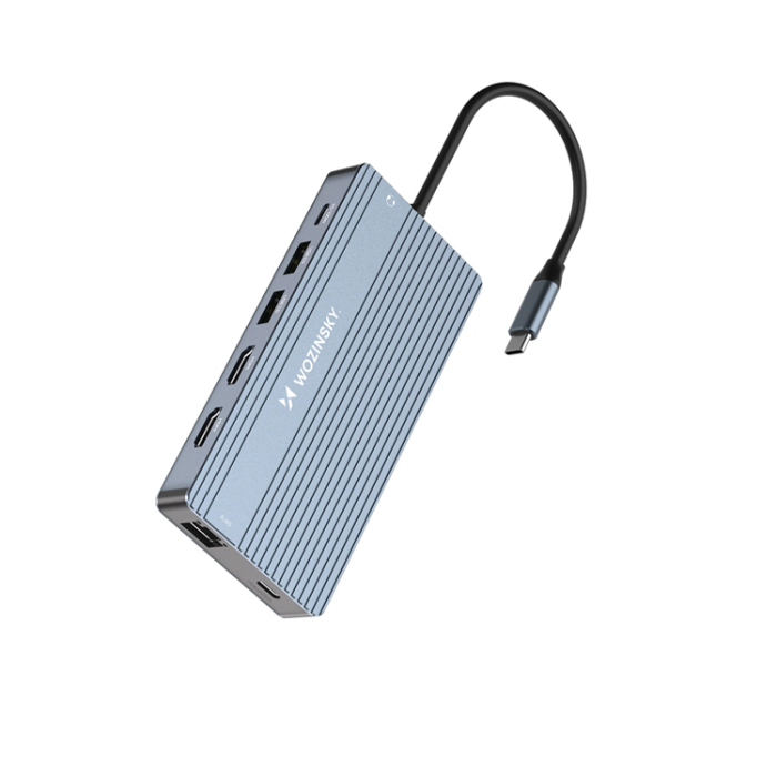 Wozinsky - Wozinsky 14in1 Multifunktionell USB-C HUB med Kabel 0.15m Grå