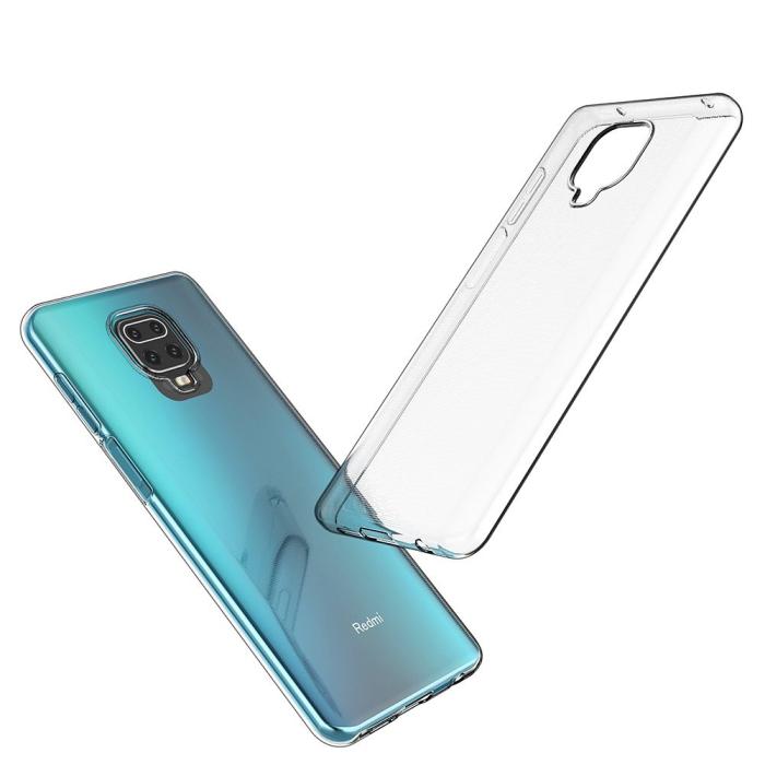 OEM - Redmi Note 9S/9 Pro Baksideskal Clear 2mm Mjukplast