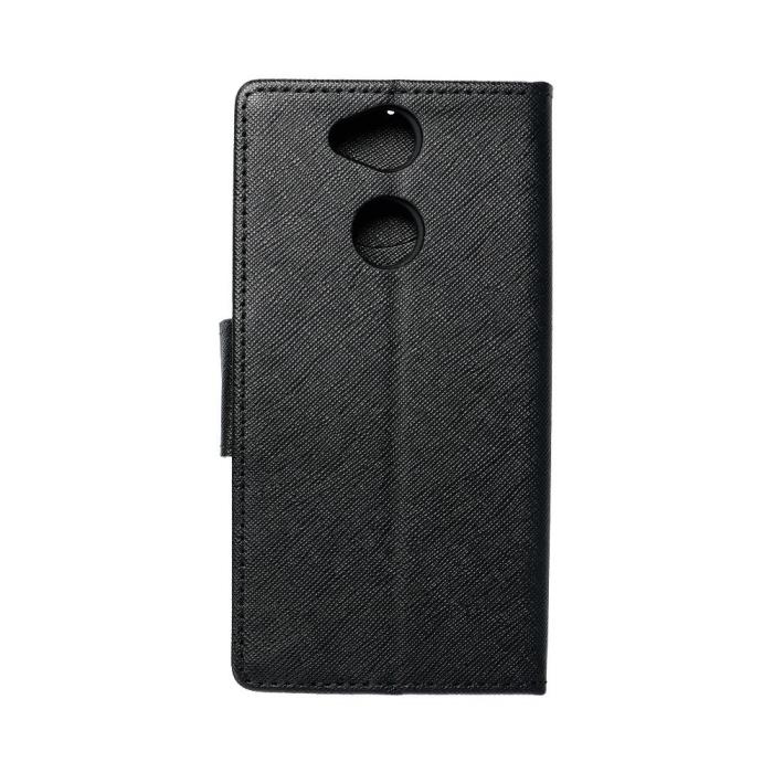 A-One Brand - Xperia XA2 Plånboksfodral Fancy Eco Läder - Svart