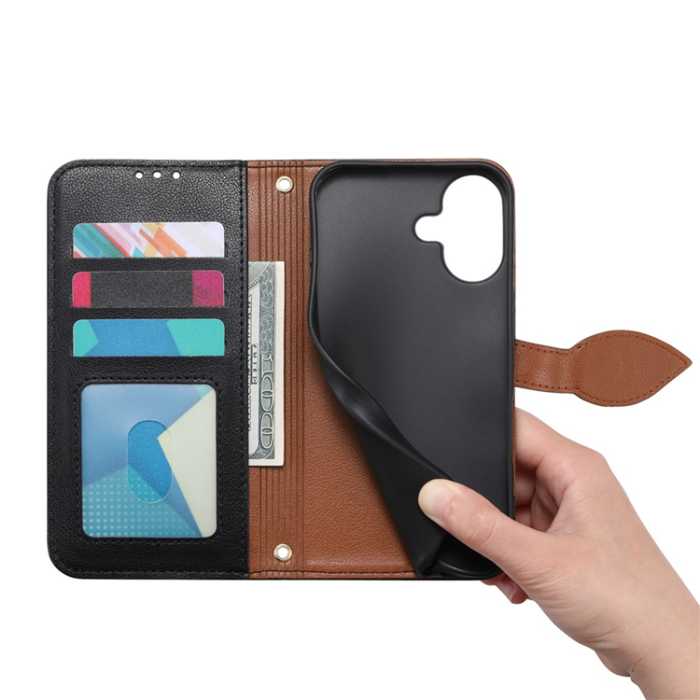 A-One Brand - iPhone 17 Plånboksfodral Leaf Magnetiskt Spänne Konstläder