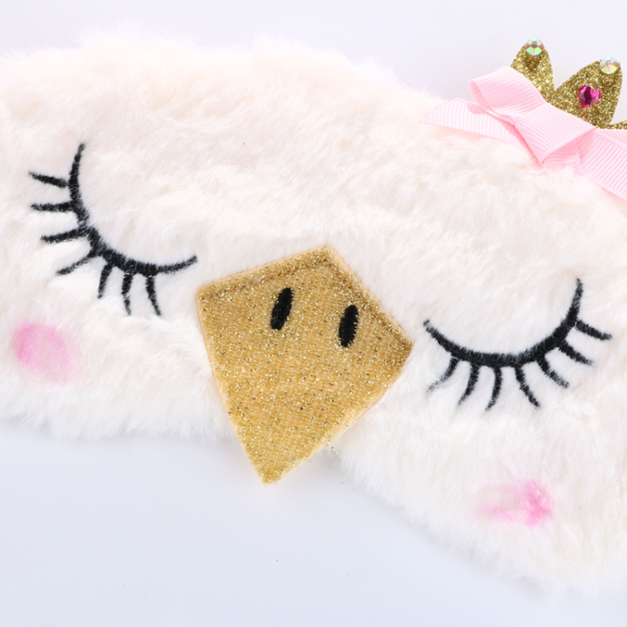 OEM - Bekväm Fur Sovmask/Ögonmask - Owl