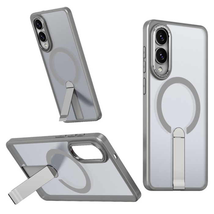 A-One Brand - Galaxy S25 Edge Mobilskal MagSafe Kickstand Acrylic - Titangrå