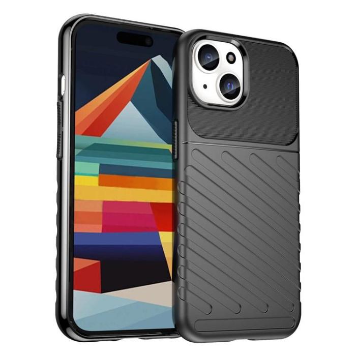 OEM - iPhone 15 Plus Mobilskal Twill Thunder - Svart