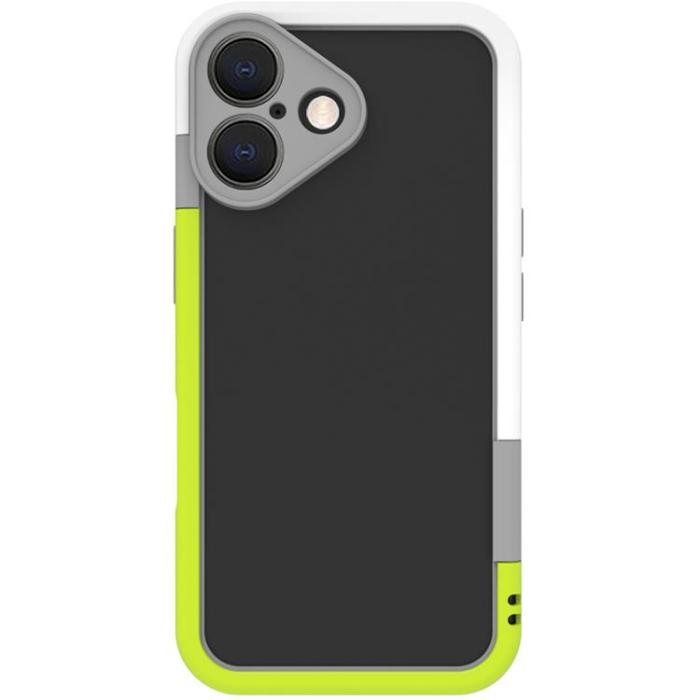 Celly - Celly iPhone 16 Mobilskal Bumper - Vit/Limegrön