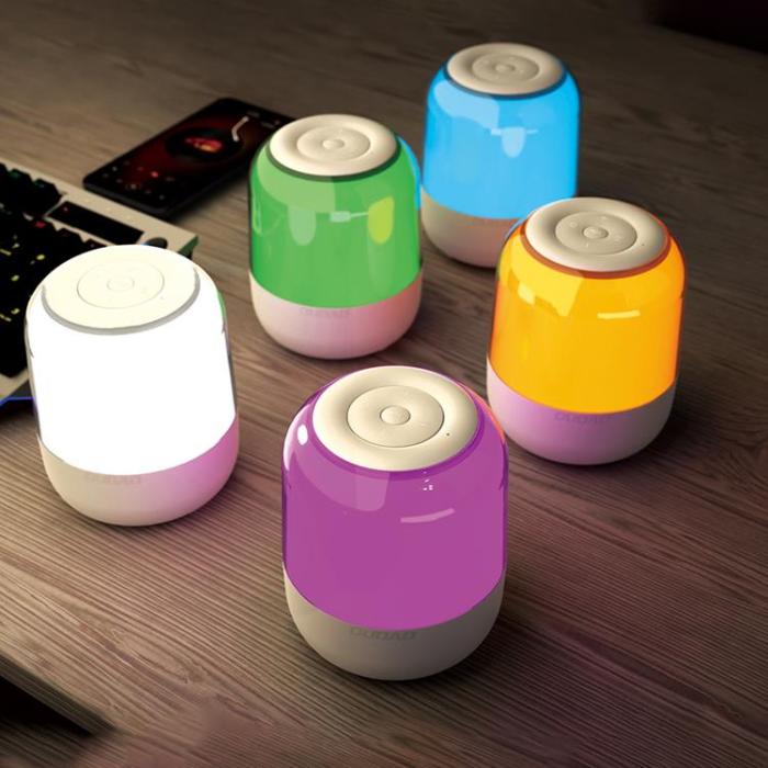 Dudao - Dudao Trådlös Bluetooth 5.0 RGB Högtalare 5W 1200mAh - Vit