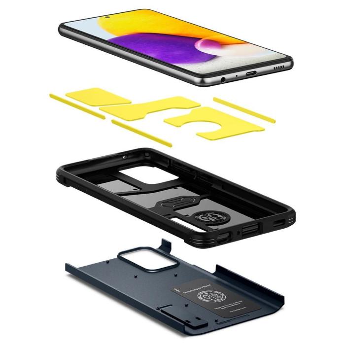 UTGATT5 - Spigen - Tough Armor Mobilskal Galaxy A72 - Metal Slate