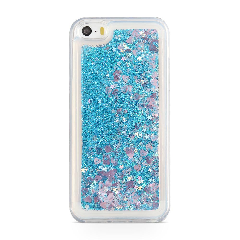 Glitter skal till Apple iPhone SE/5S/5 - Blå
