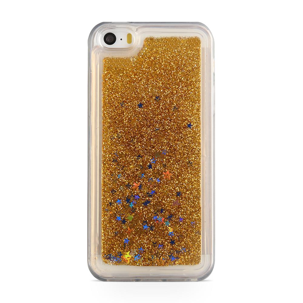 Glitter skal till Apple iPhone SE/5S/5 - Guld