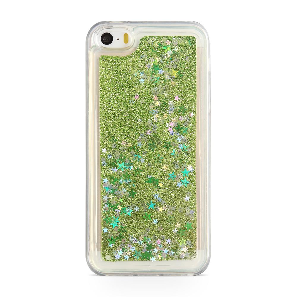 Glitter skal till Apple iPhone SE/5S/5 - Grön