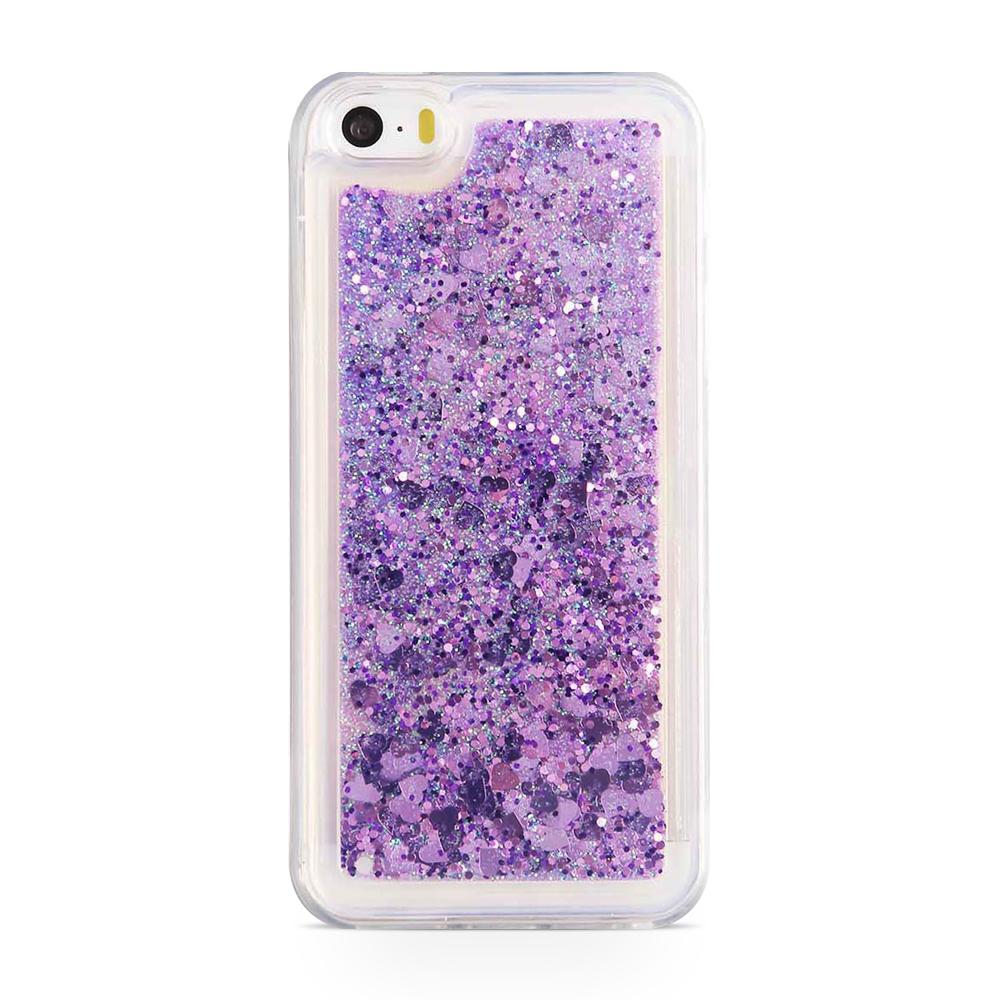 Glitter skal till Apple iPhone SE/5S/5 - Lila