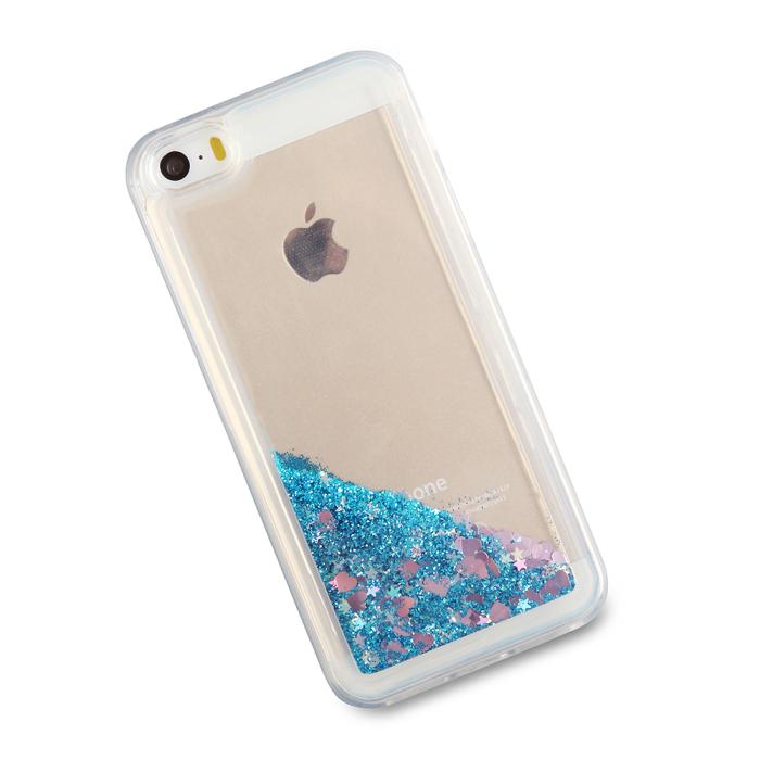 UTGATT4 - Glitter Skal till Apple iPhone 5/5S/SE - Blå