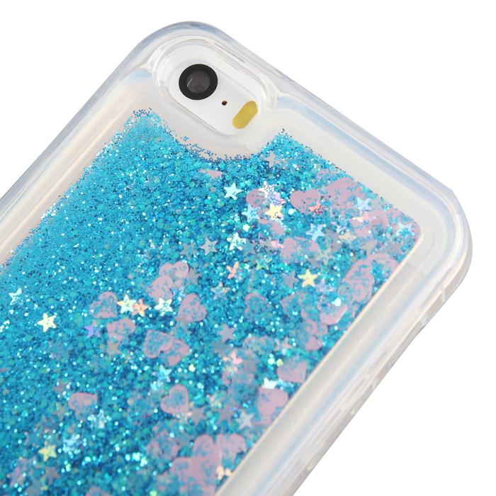 UTGATT4 - Glitter Skal till Apple iPhone 5/5S/SE - Blå