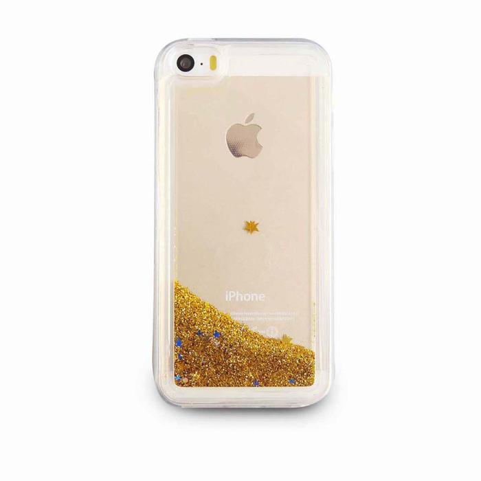 UTGATT5 - Glitter skal till Apple iPhone SE/5S/5 - Guld