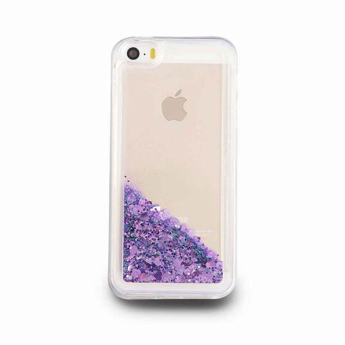 UTGATT5 - Glitter skal till Apple iPhone SE/5S/5 - Lila