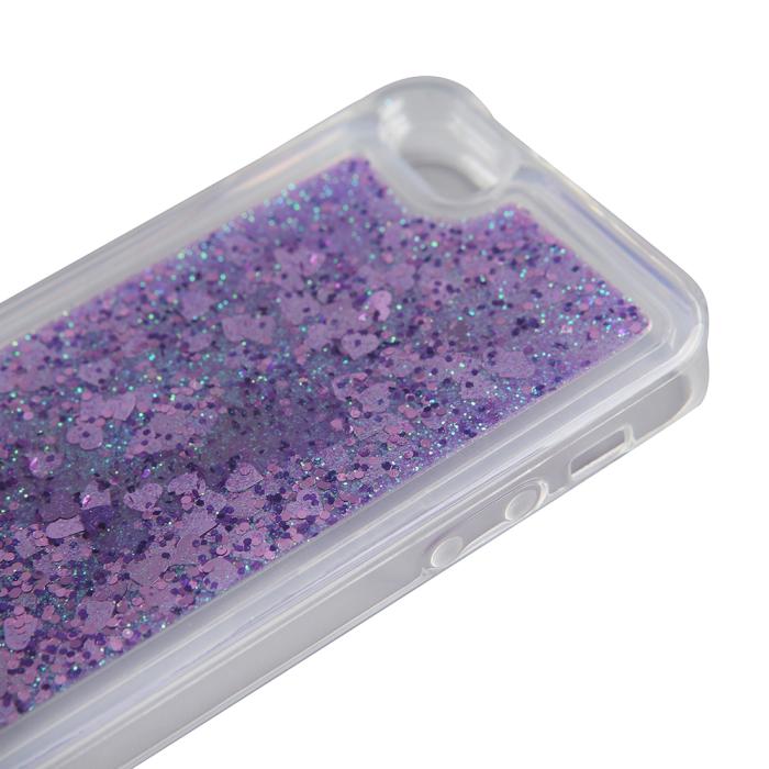 UTGATT5 - Glitter skal till Apple iPhone SE/5S/5 - Lila