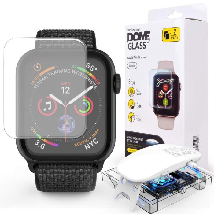 UTGATT5 - Whitestone Härdat Glas Dome Apple Watch 4/5 (44Mm) Clear