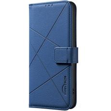 BINFEN COLOR - BINFEN Samsung Galaxy A37 Pl&aring;nboksfodral Konstl&auml;der RFID Skydd - Bl&aring;