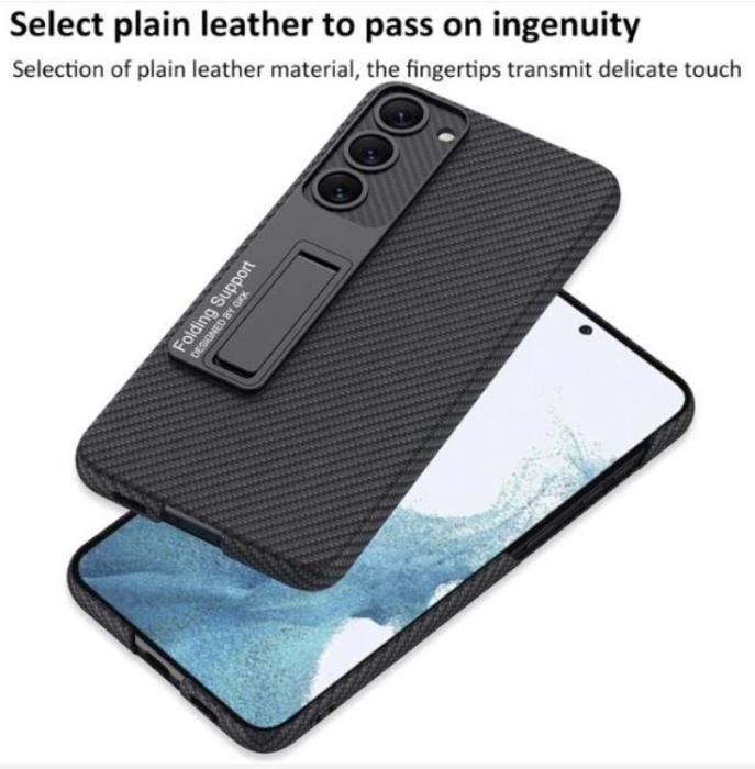 GKK - GKK Galaxy S23 Plus Mobilskal Kickstand PU-Läder - Grön