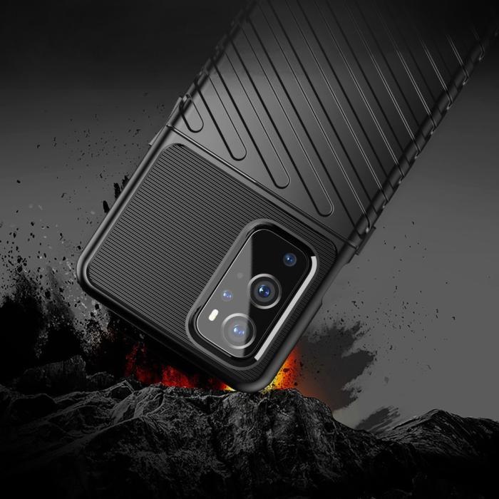 UTGATT1 - Thunder Flexible Tough Rugged Skal OnePlus 9 Pro - Svart