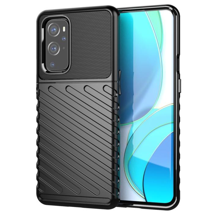 UTGATT1 - Thunder Flexible Tough Rugged Skal OnePlus 9 Pro - Svart