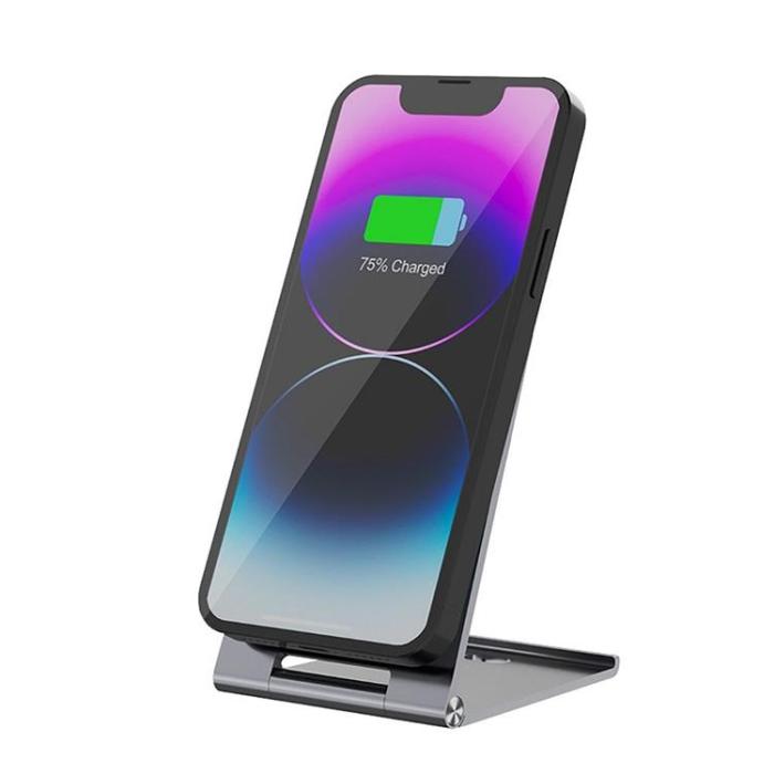 Forcell - Forcell Qi2 15W MagSafe Trådlös Laddare Flip - Silver