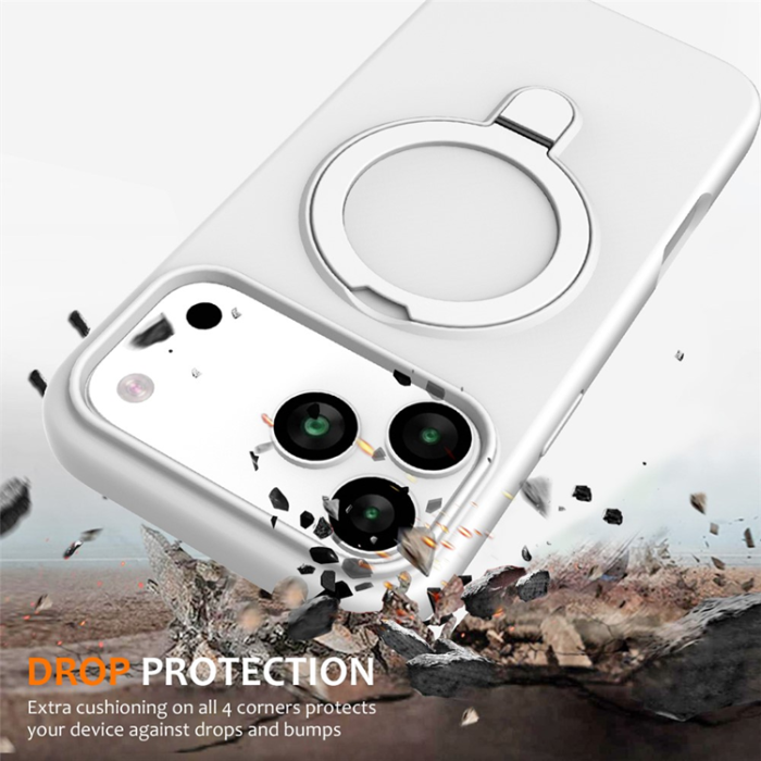 A-One Brand - iPhone 17 Pro Mobiskal MagSafe Kickstand PC + Silikon - Vit