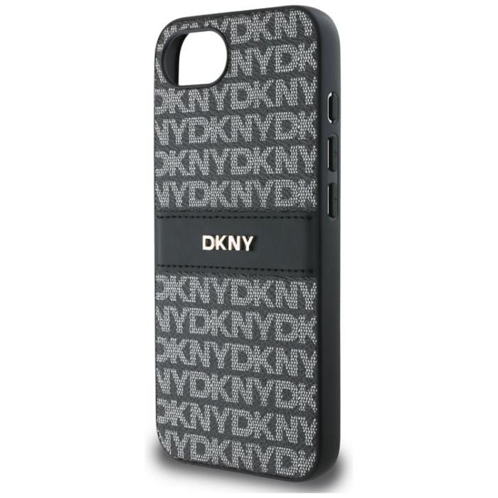DKNY - DKNY iPhone 16e Mobilskal Repeat Texture Tonal Stripe - Svart