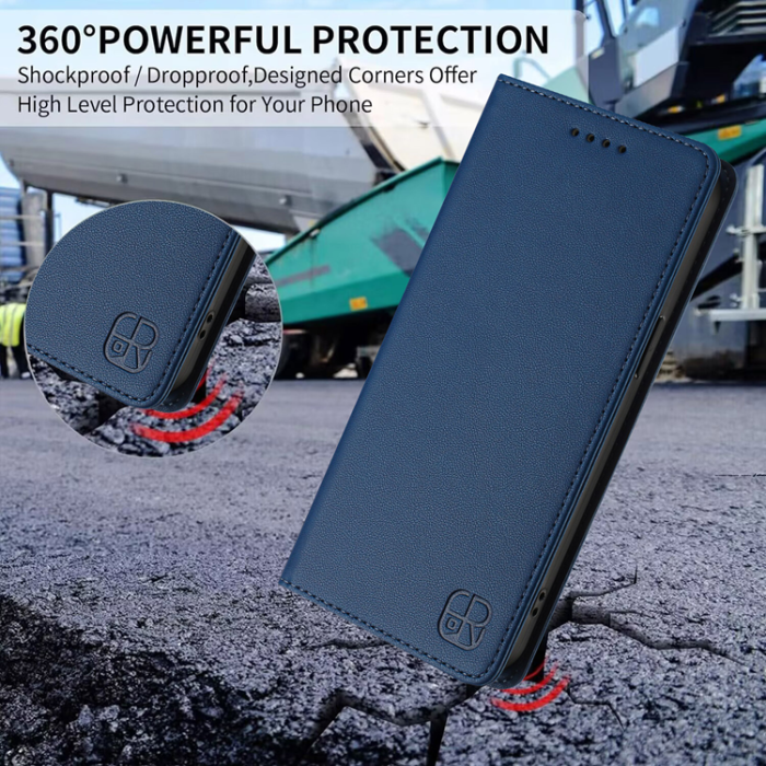 RINACASIS - RINACASIS iPhone 17 Pro Plånboksfodral RC01 RFID - Mörkblå