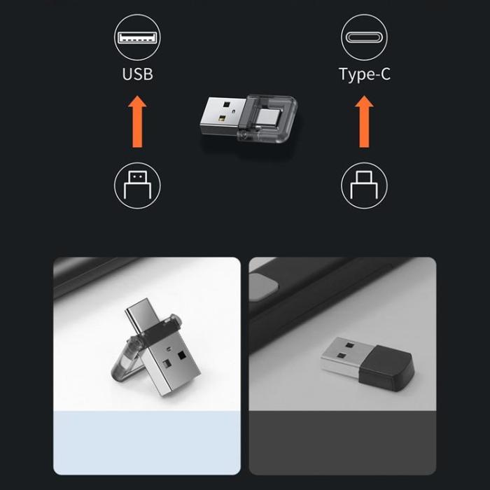 BASEUS - Baseus Orange Dot Wireless Presenter (Röd Laser) - Grå